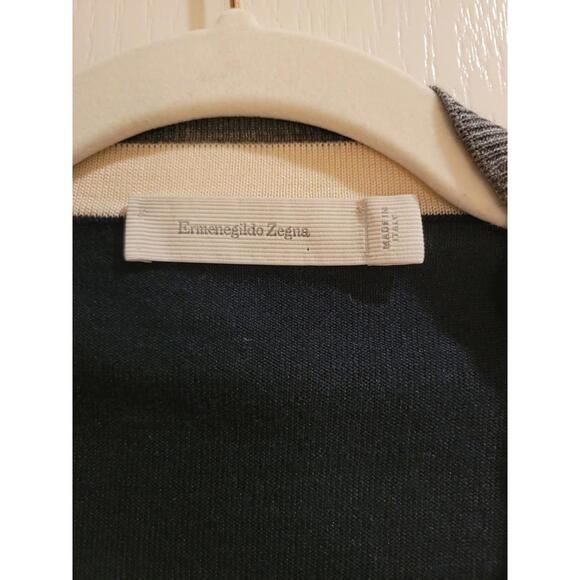 Ermenegildo Zegna Dark Navy With Detail Button Down Sleeveless Sweater - Picture 2 of 5